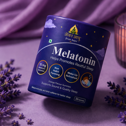☀️Jivan Aayu Melatonin Gummies🌙💤 (🥳Pack of 2🥳) (30 Gummies)