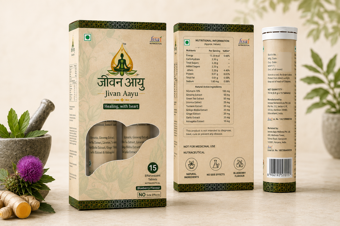 🔥 Jivan Aayu Men's Fitness & Vitality Effervescent Tablets 🎁 Buy 1 Get 1 FREE🔥