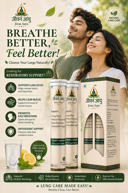 🌿Jivan Aayu N-Acetyl L-Cysteine (NAC)🌱 Effervescent Tablets 600mg🎁( Buy 1 Get 1 FREE🔥)