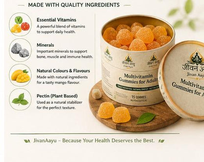 ✨Jivan Aayu Multivitamin Gummies for Adults 🎁 Buy 1 Get 1 FREE🌿