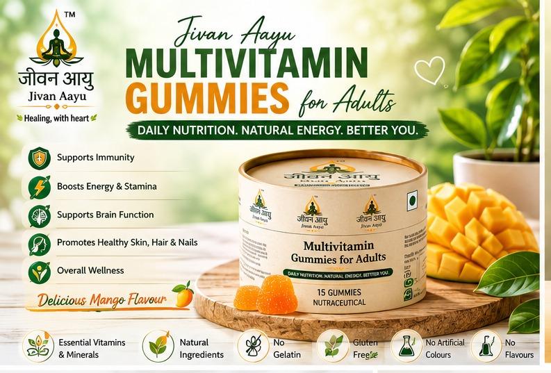 ✨Jivan Aayu Multivitamin Gummies for Adults 🎁 Buy 1 Get 1 FREE🌿