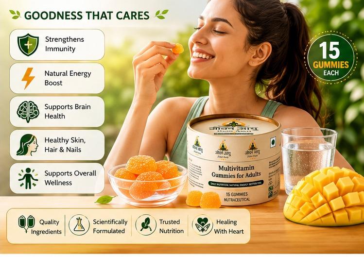 ✨Jivan Aayu Multivitamin Gummies for Adults 🎁 Buy 1 Get 1 FREE🌿