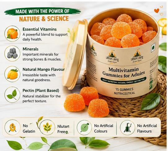 ✨Jivan Aayu Multivitamin Gummies for Adults 🎁 Buy 1 Get 1 FREE🌿