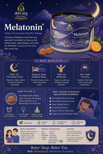 Jivan Aayu Melatonin Gummies (🥳Buy 1 Get 1 Free🥳)