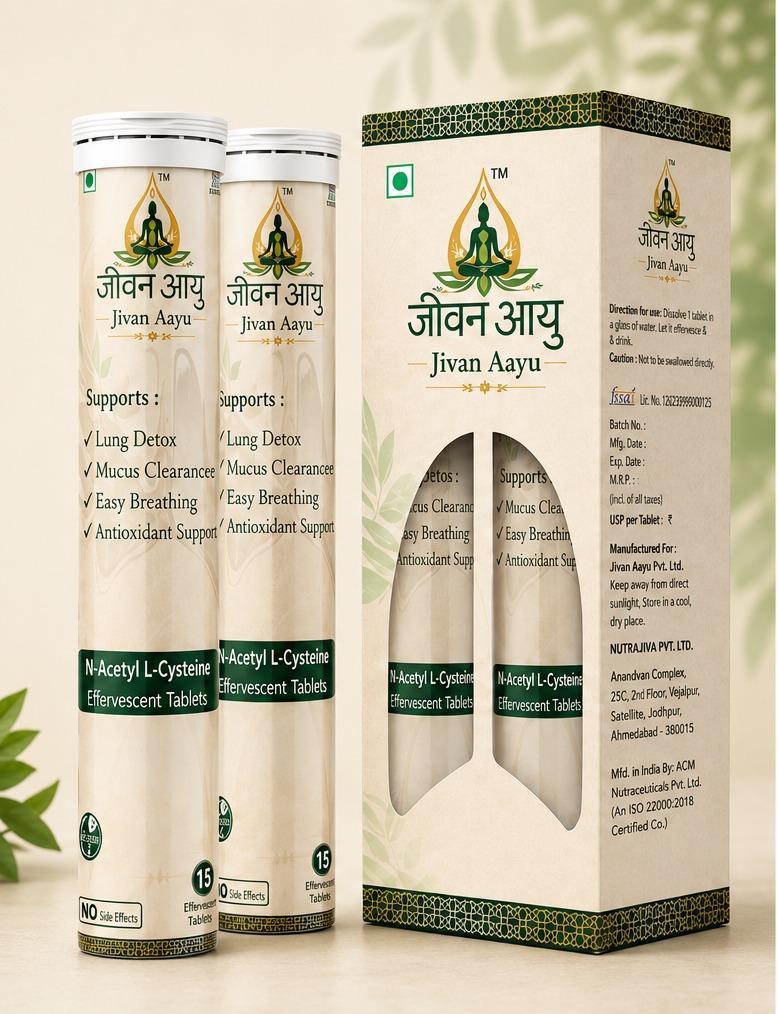 🌿Jivan Aayu N-Acetyl L-Cysteine (NAC)🌱 Effervescent Tablets 600mg🎁( Buy 1 Get 1 FREE🔥)