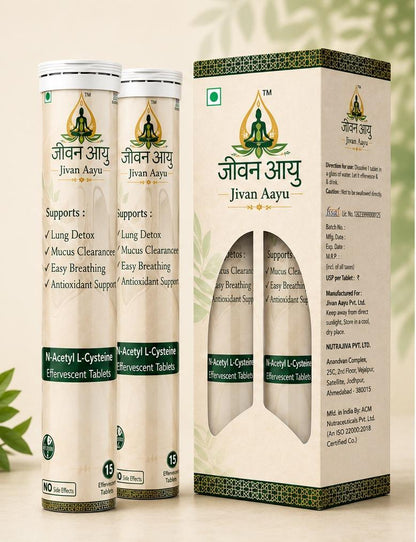 🌿Jivan Aayu N-Acetyl L-Cysteine (NAC)🌱 Effervescent Tablets 600mg🎁( Buy 1 Get 1 FREE🔥)