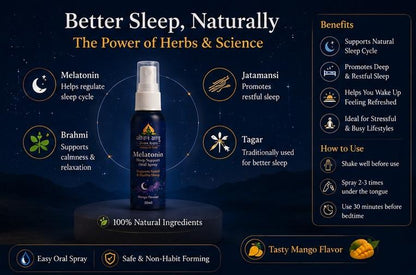 😴 Jivan Aayu Sleep Mist Spray 🌿 Mint Flavour | Buy 1 Get 1 FREE🎁