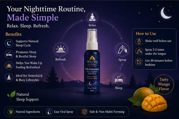 😴 Jivan Aayu Sleep Mist Spray 🌿 Mint Flavour | Buy 1 Get 1 FREE🎁