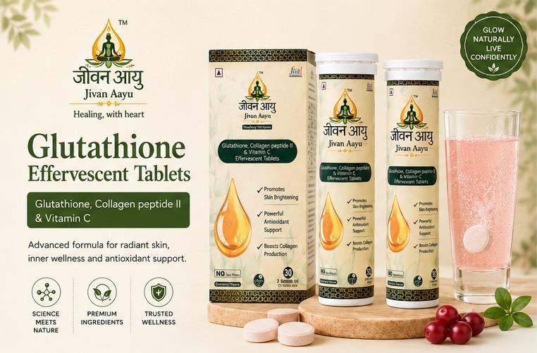✨ Jivan Aayu Glutathione Effervescent Tablets 🎁 Buy 1 Get 1 FREE💖