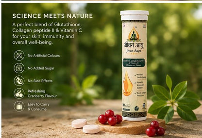 ✨ Jivan Aayu Glutathione Effervescent Tablets 🎁 Buy 1 Get 1 FREE💖