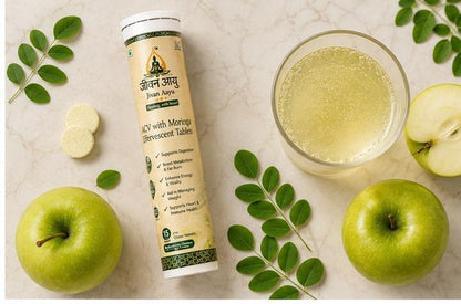 🍏 Jivan Aayu ACV with Moringa Effervescent Tablets 🎁 Buy 1 Get 1 FREE🌿